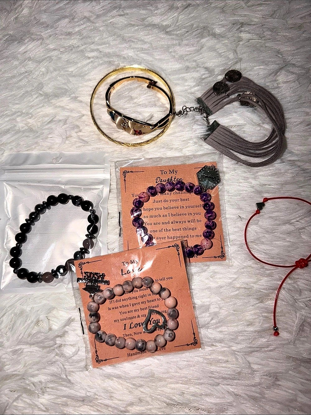 Bracelet Set in Purple & Black NWT